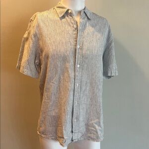 Baldwin Striped Gray Button Down Shirt